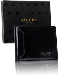 BADURA portfel meski skórzany ochrona RFID 99103 mały