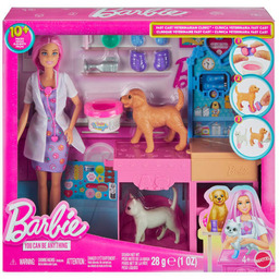 Barbie, U weterynarza Gips dla zwierzaczków, Zestaw