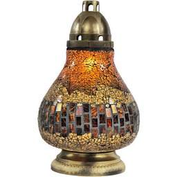 Znicz Witraż Karafa 36 cm złoty Ilumini