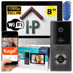 Wideodomofon Wifi 2-ŻYŁOWY Full Hd Czytnik Breloków Rfid