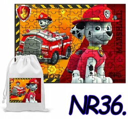 PUZZLE 35 EL. UKŁADANKA PREZENT PSI PATROL PIESKI