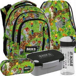 Gamer Gaming Minecraft Plecak Chłopięcy Backup Do Podstawówki