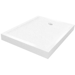 Biały brodzik prysznicowy prostokątny 70x90 cm struktura kamienia
