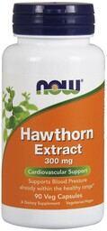 Now Hawthorn Extract 300Mg Suplement diety, 90 vege