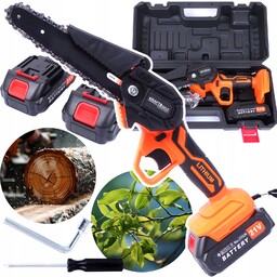 Mini Piła Łańcuchowa Akumulatorowa Pilarka 6" 2x Aku