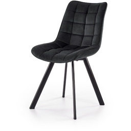 Halmar K332 krzesło tapicerowane do salonu welur czarny