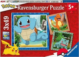 Puzzle dla dzieci 2D: Pokemon 3x49 elementów