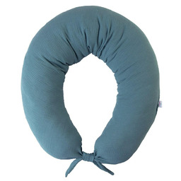 Babymatex Poduszka pozycjonująca Moon Muslin Muślinowa turkusowa ciemna