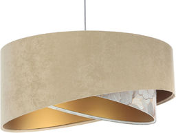 Lumes Ciemnobeżowa lampa wisząca welurowa - EXX07-Belona