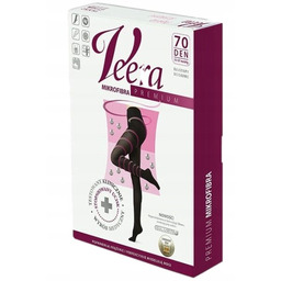 Rajstopy uciskowe Premium z mikrofibry 70 DEN Veera