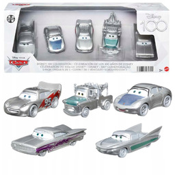 Zestaw Auta Cars Zygzak Mcqueen, Złomek, Sallu, Lola