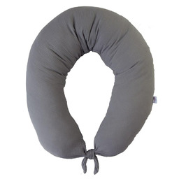 Babymatex Poduszka pozycjonująca Moon Muslin Muślinowa grafitowa dł.