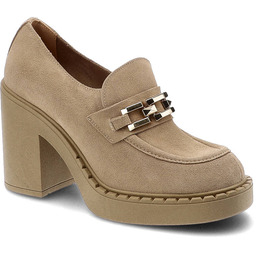 Lemar Beżowe Półbuty Wygodne Skórzane Buty