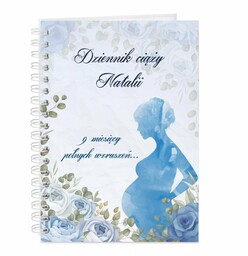 Notatnik kołonotatnik dziennik ciąży z nadrukiem dla niej