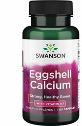 SWANSON Eggshell Calcium with Vitamin D3 (60 kaps.)