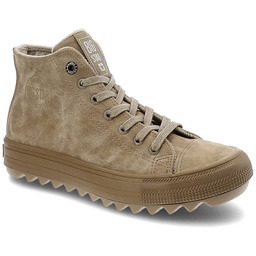 Big Star Beżowe Sneakersy Damskie Stylowe Obuwie