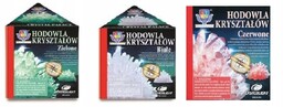 Hodowla kryształów zielone Białe czerwone
