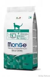 Monge Cat Hairball karma sucha z kurczakiem 1,5kg