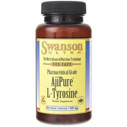 Swanson, AjiPure L-Tyrozyna, 500 mg, Suplement diety, 60