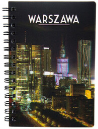 Notatnik 3D Warszawa City nocą