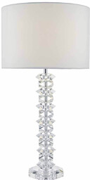 Dar Lighting Kryształowa lampa stołowa MINA MIN4208 abażurowa