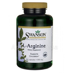 Swanson L-arginina 500mg 200kaps