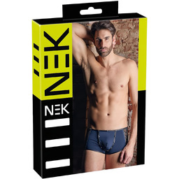 NEK - czarne bokserki z siateczką i sznurowaniem