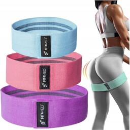 Fit4med, gumy materiałowe do ćwiczeń, Hip Band, 3