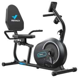 Merach MR-S08B1-EU Poziomy Czarny Rower magnetyczny