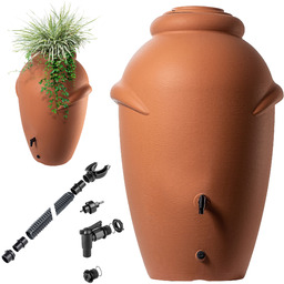 Zbiornik na deszczówkę Vidor 360L + zestaw przyłączeniowy,