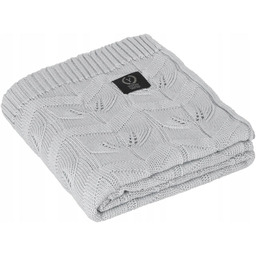 Yosoy kocyk ażurowy Leaves 80/100 szary Koc