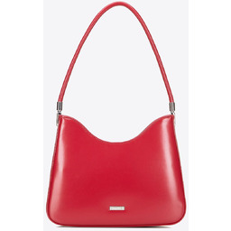 Stylowa torebka na ramię z imitacji skóry czerwona