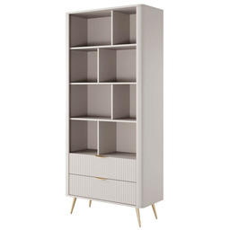 Regał na książki LANTE Beżowy Złote nogi SZYBKA
