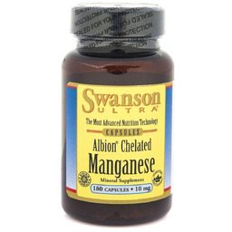 Suplement diety, Chelat manganu SWANSON, 10 mg, 180