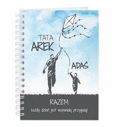 Notatnik kołonotatnik z nadrukiem dla taty i syna