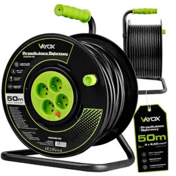 Vayox VA0436-50 4 gniazda 50m Czarny Przedłużacz bębnowy