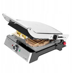 Kontaktowy grill elektryczny Cecotec srebrny 2000 W Patrz