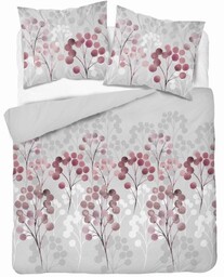 Pościel satynowa 220x200 Home Satin 110 szara bordowa
