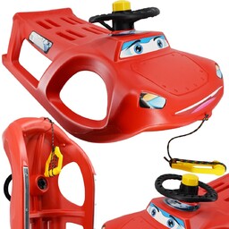 SANKI ZIGI-ZET AUTA - ŚLIZG CZERWONY Z KIEROWNICĄ