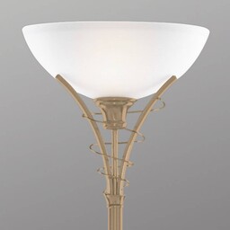 Searchlight Lampa stojąca Lineas, brązowy / mosiężny, salon