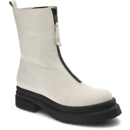 Simen Białe Botki Damskie Wygodne Ocieplane Buty