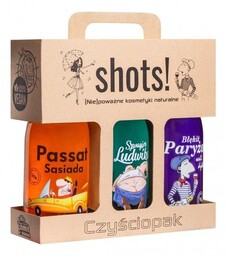 LaQ, Shots! Czyściopak, zestaw żeli pod prysznic