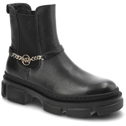 Karino Czarne Botki Modne Skórzane Buty Damskie