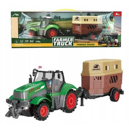 Traktor R/c z przyczepą do przewożenia koni Traktor