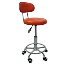 Taboret na kółkach, miękki stołek z oparciem ONZO