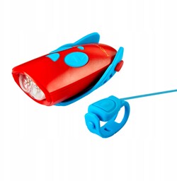 Mini Hornit lampka rowerowa klakson Czerwony