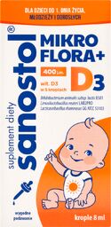 Sanostol Mikroflora + D3, od 1 dnia życia,