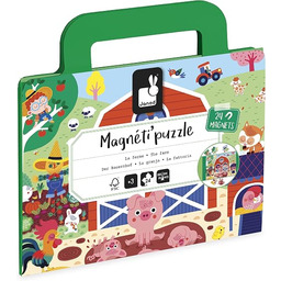 Janod, Magneti''Puzzle Farme, magnetyczne puzzle dla dzieci, 24