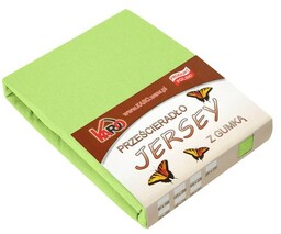 Prześcieradło jersey z gumką 140x200 limonkowe P58-140 grube