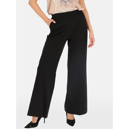 Szerokie Spodnie Damskie z Tkaniny Wiskozowej